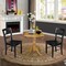 International Concepts 42 in. Dual Drop Leaf Table with 2 Ladder Back Dining Chairs - 3 Piece Dining Set K04-42DP-C46-2P - alternate 7